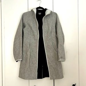 Arcteryx Arc’teryx hooded gray wool nylon zip jacket XS